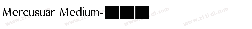 Mercusuar Medium字体转换
